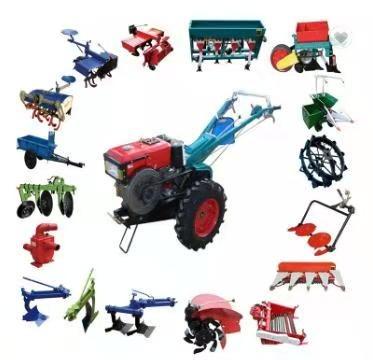 China Machinery Repair Shops Raising Cultivator 8/9/10/12/15/18/20 Hp Small Hand Walking Tractor With Ridger Tiller Plow Corn Planter Trailer Rotary Pumps for sale