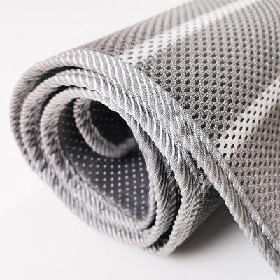 China Anti Dust Mite Summer Choice 7mm Mesh 3D Mesh Plastic Drops Anti Skid Press Edge Summer Cooling Sleep Mat Gray White for sale