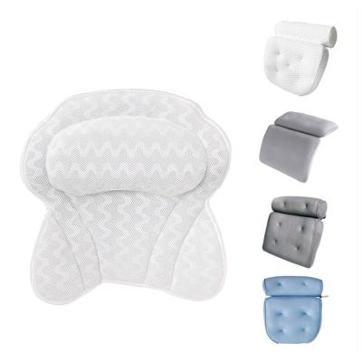 China Sustainable Modern Style Comfortable GRS Air Mesh 4D Bath Pillow for sale