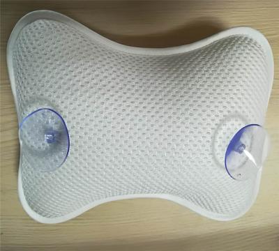 China Sustainable Luxury Comfy Spa Bath Pillow With Suction Cups 2-Panel Spa Shoulder And Neck Bath Pillow for sale