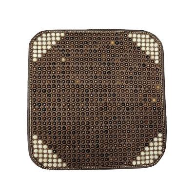 China CHAIR AND CAR Antimicrobial Sitting Wooden Beaded Seat Cover Cusion Seat Cover Massage Square Cooling Comfortable MAT PAD bodhi massage for sale