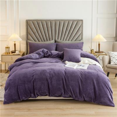 China Nondisposable Single Luxury Comforter Blanket 100% Polyester Twin Size Velvet Conforters Twin Size Duvet Cover Set for sale