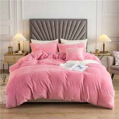 China Queen Size Nondisposable Fashion Customize Logo Bedding Quilt Velvet Duvet Cover Set for sale