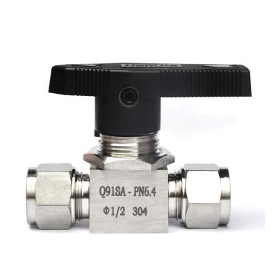 China General Condibe High Pressure Gauge Stainless Steel Tube Ferrule Ball Valve for sale