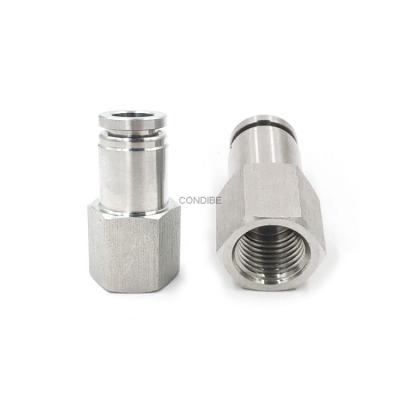 China Hose Lines Plug In Quick Condibe Stainless Steel Plug Tube Female Union Connector for sale