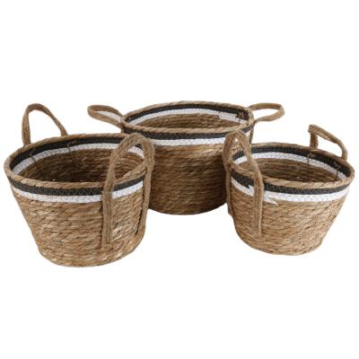 China Viable Straw Gift Basket Make Straw Baskets with Handles for sale