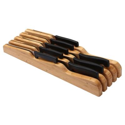 China Sustainable Bamboo Knife Storage and Organizer Block Holder for sale