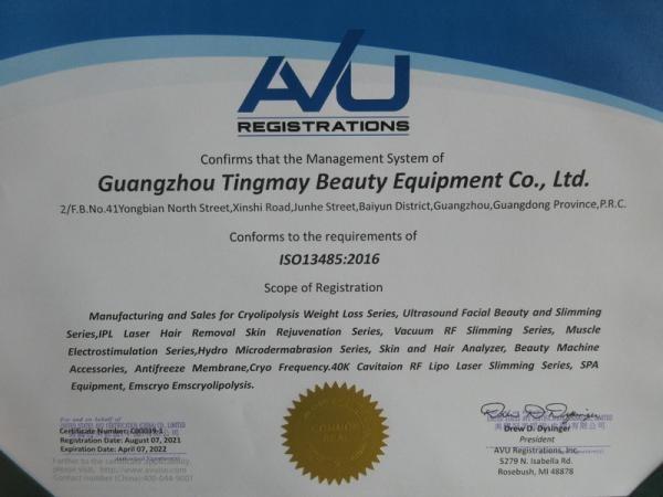 ISO13485 - Guangzhou Tingmay Beauty Equipment Co., Ltd.