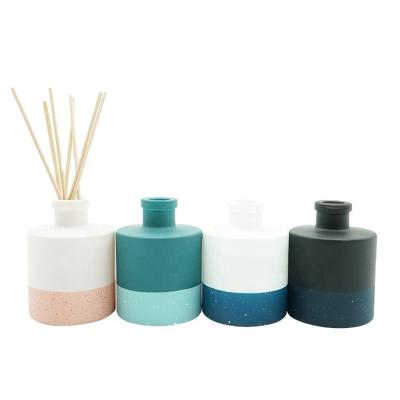 China HAODEXIN Perfume 4oz Home Empty Refillable Glass Aroma Diffuser Bottles With Black Malaysia Reed Rattan Sticks 120ml Glass Diffuser Bottles for sale