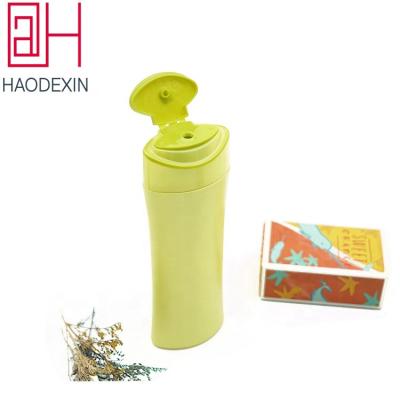 China HAODEXIN Green Squeeze HDPE Plastic Refillable Containers With Smooth Flip Top Cap BPA Free Wholesale For Shampoo Conditioner Packaging for sale