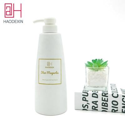 China Dongguan HAODEXIN 750ml eco pet shape single empty white plastic shampoo pump cosmetic bottles plastic bottle suppliers dispensers for sale