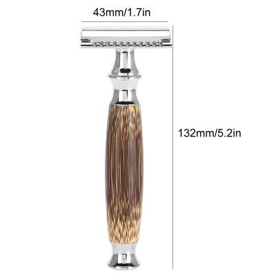 China 2020 hot sale single blade wood razor, wooden razor for sale