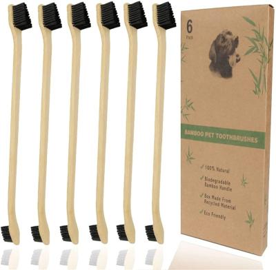 China Who respects the environment; Biodegradable popular dog bamboo toothbrush, bamboo toothbrush for dog for sale