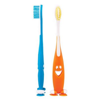 China Who respects the environment; Kids biodegradable toothbrush with cartoon shape for sale