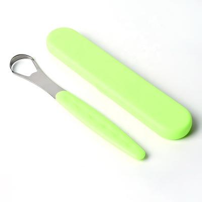 China TPR& High Quality Stainless Steel Tongue Cleaner Scraper with Travel Case, Tongue Scraper with Travel Case for sale