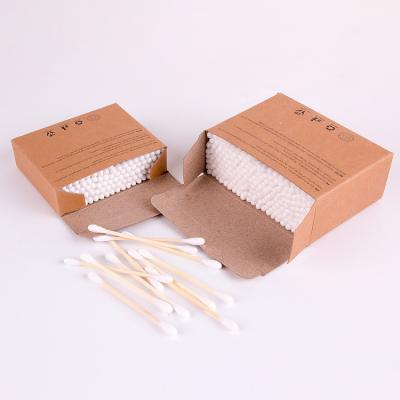 Cina Eco - Friendly Cleaning Bamboo Cotton Swab , Bamboo Cotton Buds in vendita