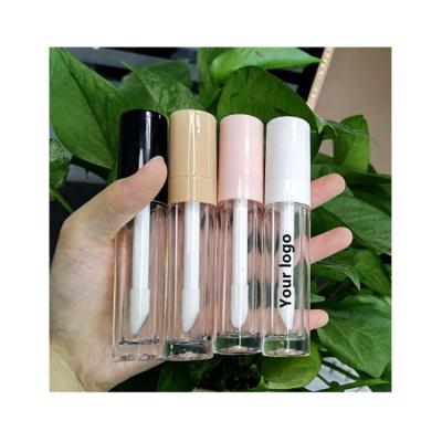 China Private Label 8ml Lipstick Cosmetic Tube Empty Pink White Lip Glass Tubes for sale