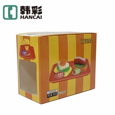 China Customized Biodegradable Cardboard Drink Packaging Box Ice Cream Box Spoon Recyclable Bio-food Box for sale