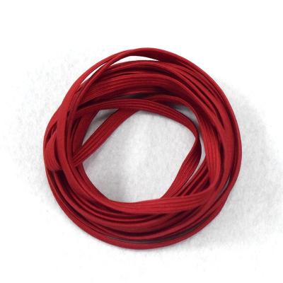 China High Hardness 2021 New Design 7mm Bulk Flat Red Woven Jump Rope Elastic Jump Rope Packing for sale