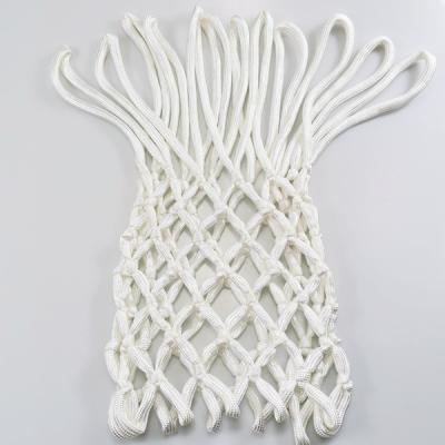 China Basketball playing selling 12loops 18inch high quality white color polyester basketball net for sale