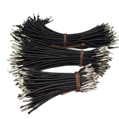 China Sustainable Premium Polyester 3mm Elastic Cord / Twine With Metal End / Burrs for sale