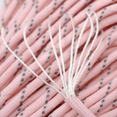 China Round Strong Quality Outdoor Parachute Tie Down Braided Paracord Survival Rope Tent Packing Rope for sale