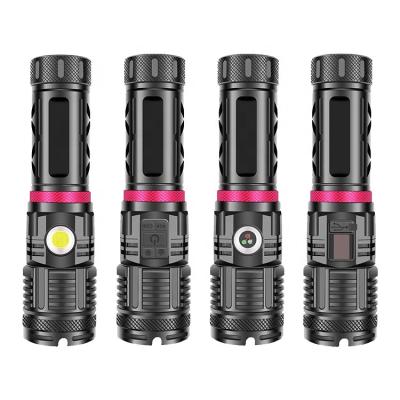 China 3 Multifunctional Convenient Portable Waterproof Tactical Flashlight Powerful Rechargeable Independent LED Light Source USB Zoomable for sale