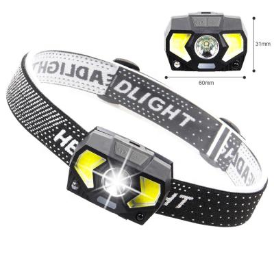 China USB Charging Fashion Super Bright XPG + COB ABS Sensor Rechargeable Waterproof Led Headlight For Increasing Climbing for sale