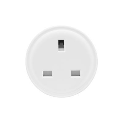 China Smart Plug Tuya Smartlife Wifi UK 16A Plug with Socket 3 Pin Uk Outlet Smart Life APP Standard Grounding Fireproof PC White OEM for sale