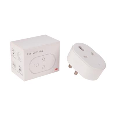 Chine 3pin Tuya Wifi Smart Outlet Plug Voice Control By Google Assistant 16a With Energy Monitoring à vendre