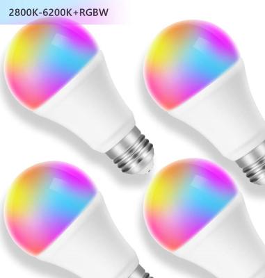 China TECKIN A19 E27 Wifi Smart Light Bulb Multicolor LED Bulb with Soft White Rgb+warm Color+cool Color Ce Light 2800k-6200k RGBW for sale