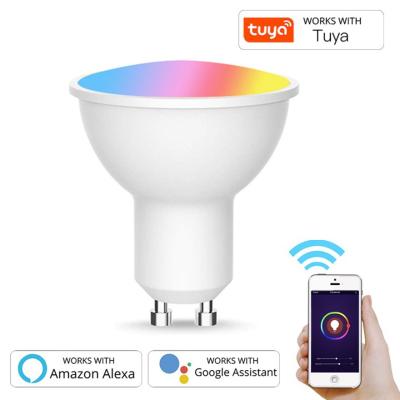 China GU10 RGB+CCT  Intelligent Light Bulb 4.5w 2700-6500K App Remote Control for sale