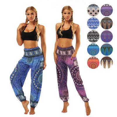 China QUICK DRY loose boho yoga lantern pants harem pants fitness dance pants national costume thai indonesian style for sale