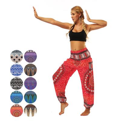 China QUICK DRY Loose Women Boho Yoga Lantern Pants Harem Pants Fitness Dance Pants Thai Indonesian Style for sale