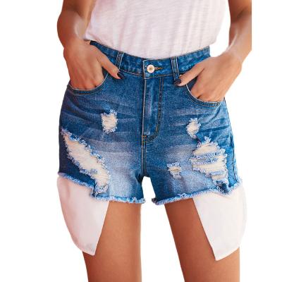 China Anti-wrinkle women jeans shorts summer Bull-puncher comfortable casual shorts ripped denim shorts factory wholesale for sale