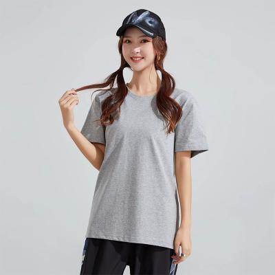 China 100%Cotton Plain Anti-Wrinkle T-shirts Women T-shirt Customized Logo Wholesale Plain Women T-shirts Hot Sale for sale