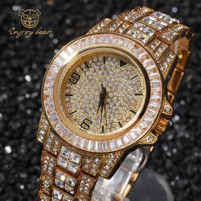 China Factory Direct Selling Full Fashion New Big Fashion Luxury Diamond Men's Watch Hip Hop Rap Dial Watch for sale