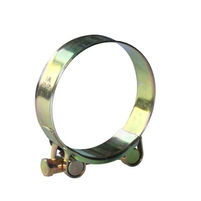 China Larger Adjusting Range T Type Heavy Duty Hose Clamp Carbon Steel Single Bolt Hose Clamp for sale