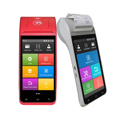 China NFC Z91 Smart POS Terminal 2G+16GB Memory Android 9.0 Radio Lottery Pos Terminal 5.5 INCH for sale