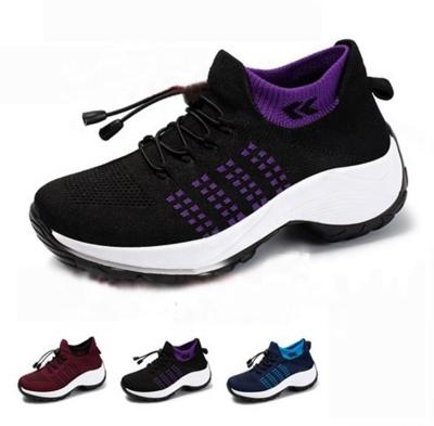 China Cushioning High Quality Women Knock Outdoor Comfortable Sneakers Mesh Women Sock Sport Shoes Running Shoes for sale