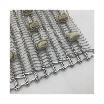 China Water Resistant SS201/SS304 Stainless Steel Grid Belt Conveyor Spiral Belt For Conveyor Wire Cooling Belt for sale