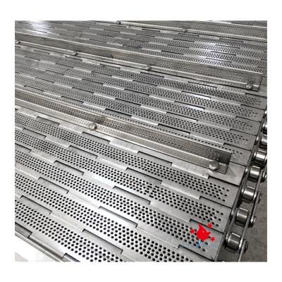 China Heat Resistant Plate Link Belt Good Quality Stainless Steel Chain Plate Link Conveyor Belt for sale