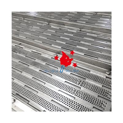 China Heat Resistant Plate Link Belt Good Quality Stainless Steel Chain Plate Link Conveyor Belt for sale