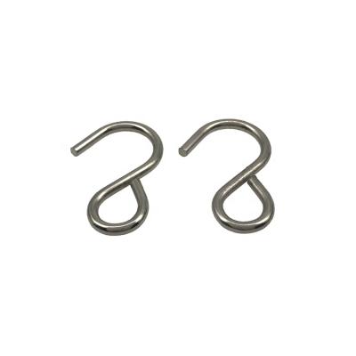 China Wholesale Cheap Heavy Industry Price Iron Metal Nickel Plating S Shape Hanging Hooks Double End Snap Hook For Rope for sale