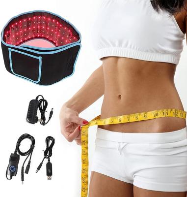 China Weight Loss Waist Back Pain Relief Physiotherapy Devices 660nm 850nm Massage Infrared Red Light Therapy Belt For Weight Loss for sale