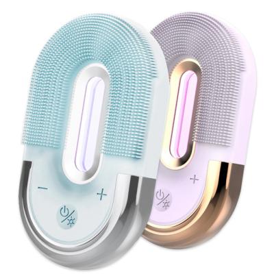 China USB Rechargeable Electric Silicone Face Brush Cleaner DEEP CLEANING Facial Wash Clean Brush for sale