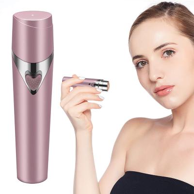 China Portable Mini Painless Eyebrow Facial Hair Trimmer, Facial Hair Remover, Painless Effective Precise Electric Facial Hair Epilator for sale