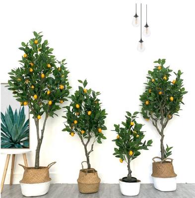 China Art Decor Wholesale Nearly Nature Artificial Plant Faux Lemon Tree with Fruit in Pot for Indoor and Outdoor Decoration for sale