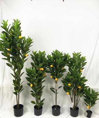 China 2020 New Designs Topiary Decoration Cheap Artificial Lemon Tree Plant In Garden Home Display Pot Indoor And Outdoor Decorations for sale