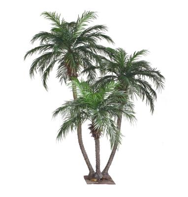 China Large Fake Phoenix Tree Project Royal Cocos Palm Modern Outdoor Artificial Palm Cluster For Garden Decor Landscape Design for sale